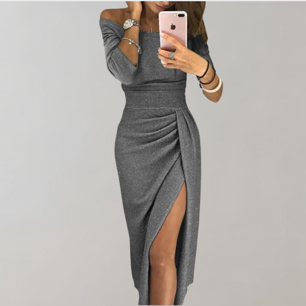 Aziza | Robe chic à fente élégante pour femmes