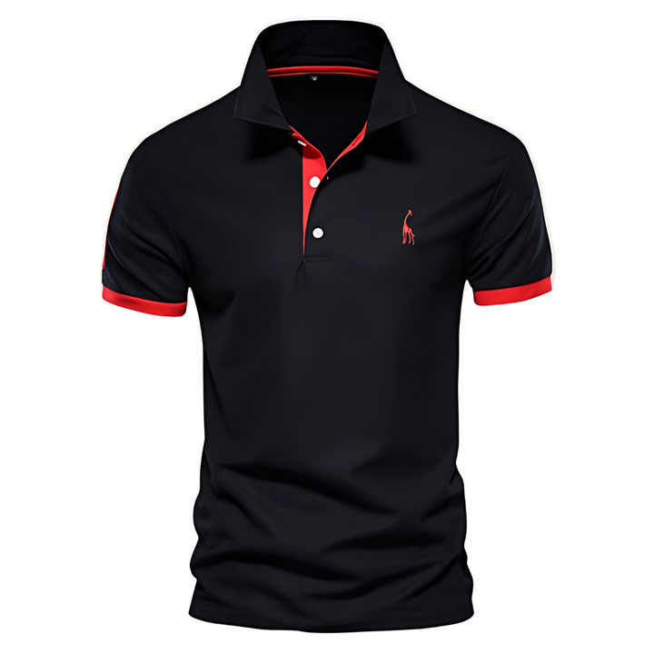 Polo casual - Noir-Rouge