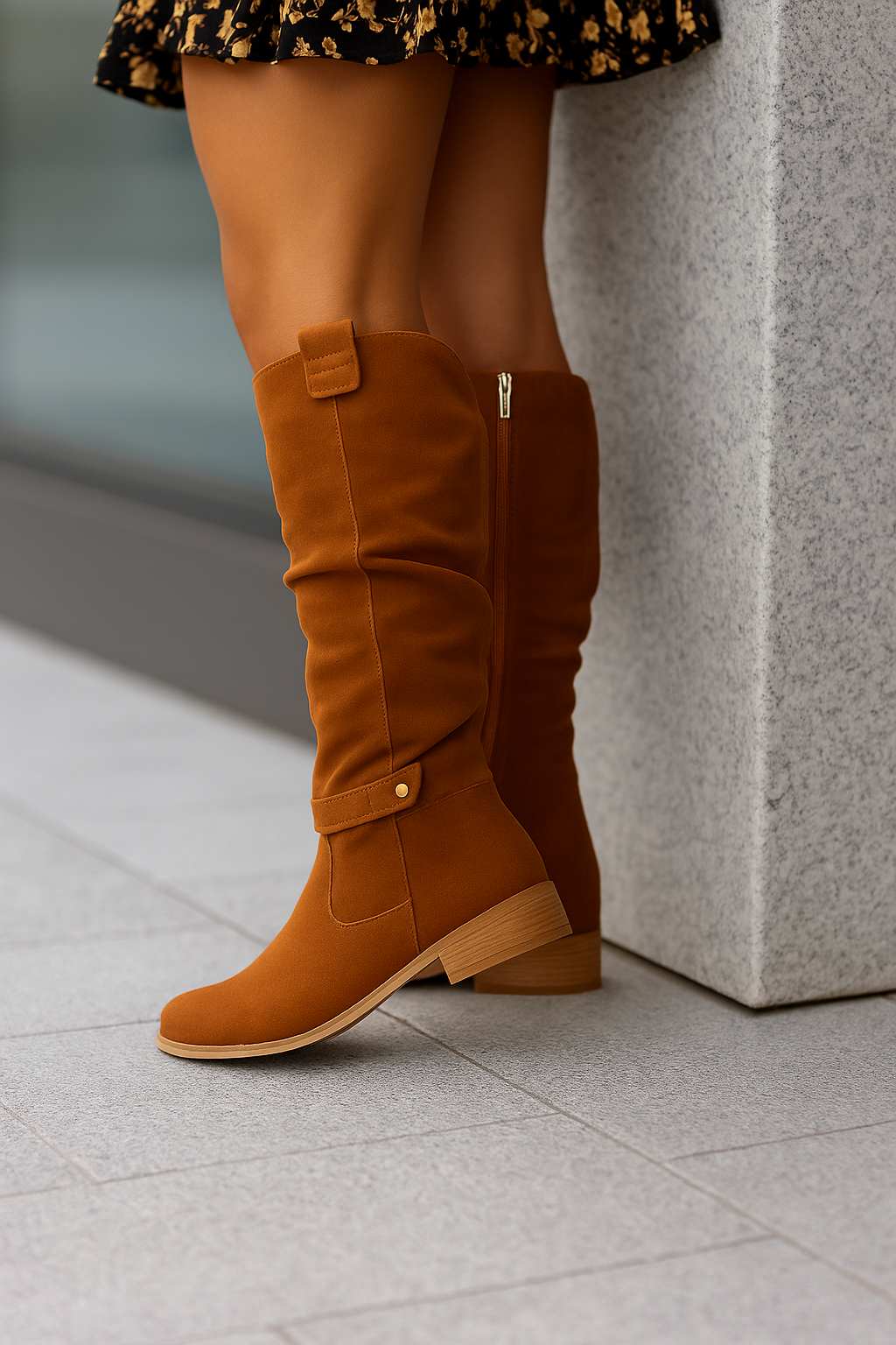 Daphnee | Bottes en daim pour femmes
