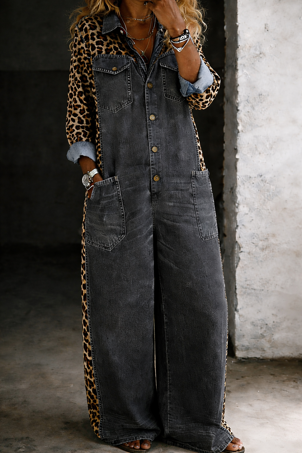 Maelle | Combinaison chemise en jean