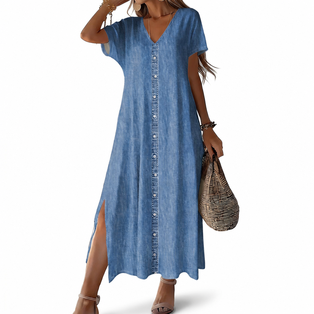 Léontine | Robe en denim rétro