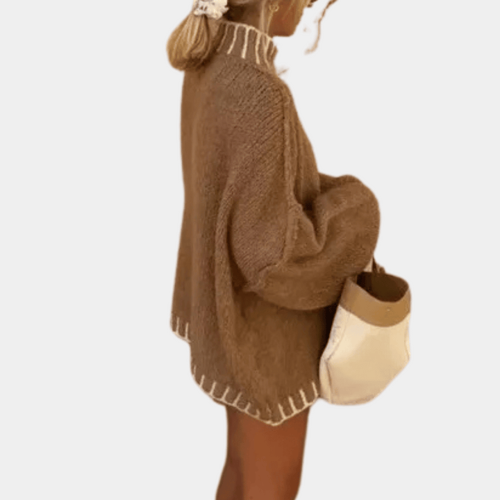 Quentina | Pull d'été à col roulé au style luxueux pour femme