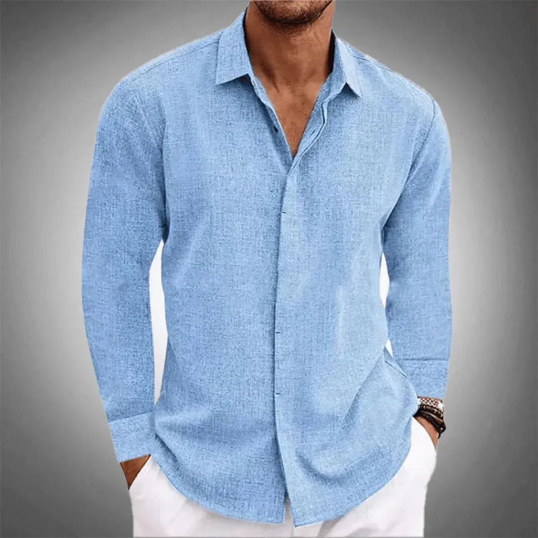 Chemise legere longue - Bleu clair