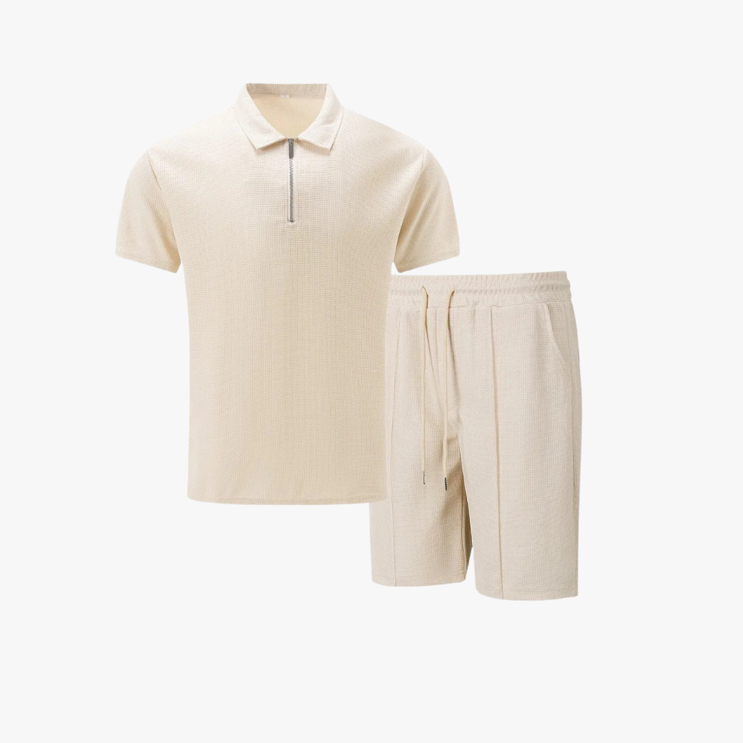 Ensemble polo zippe