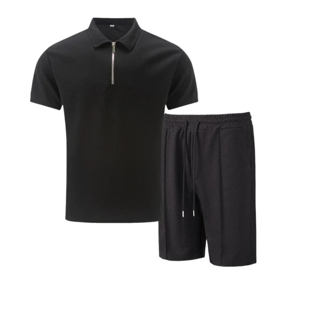 Ensemble polo zippe