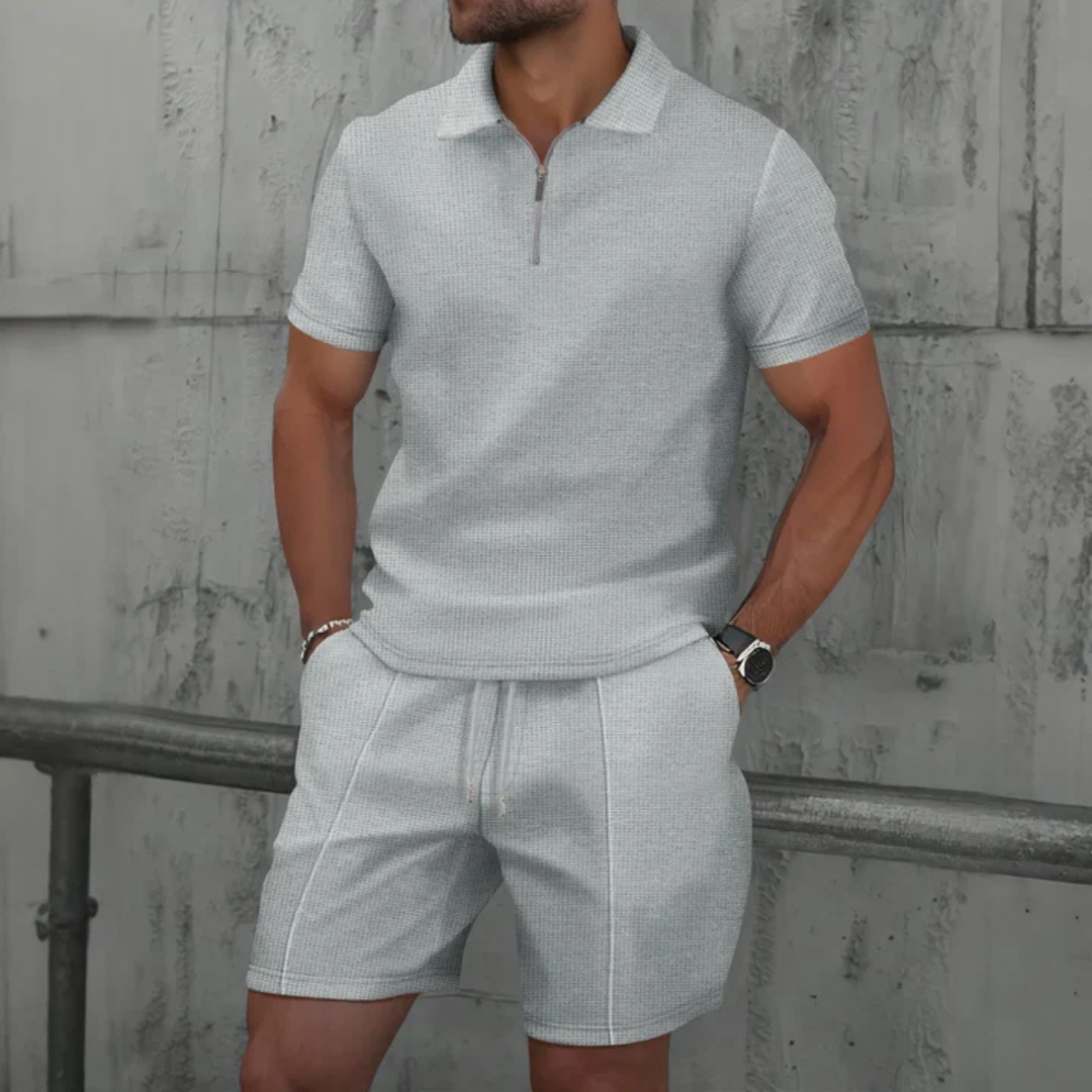 Ensemble polo zippe