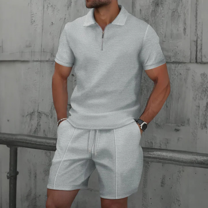 Ensemble polo zippe