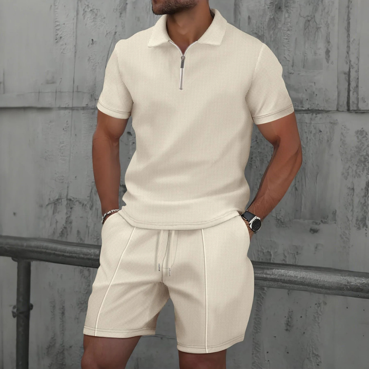 Ensemble polo zippe