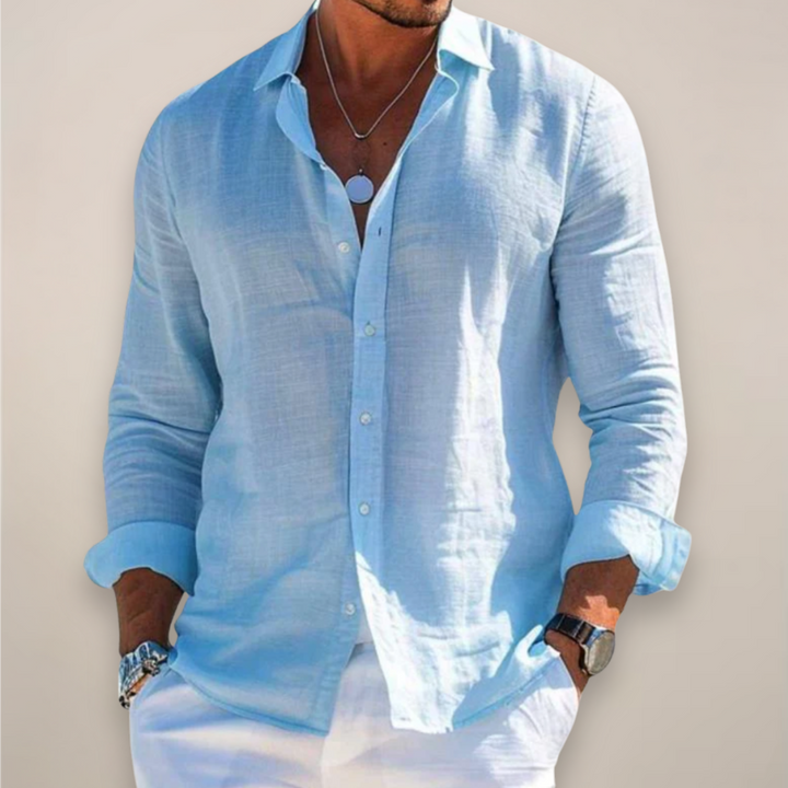 Chemise boutonnee - Bleu