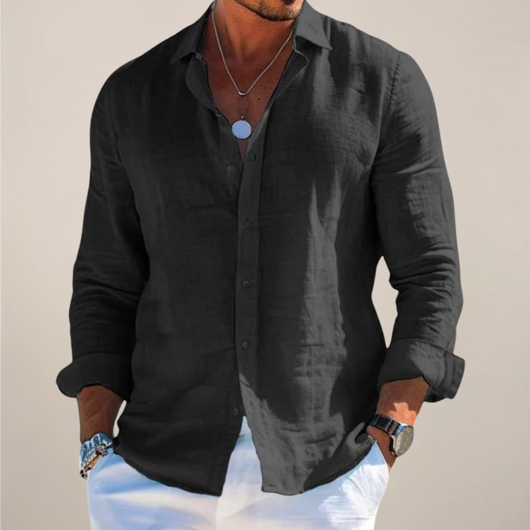 Chemise boutonnee - Noir