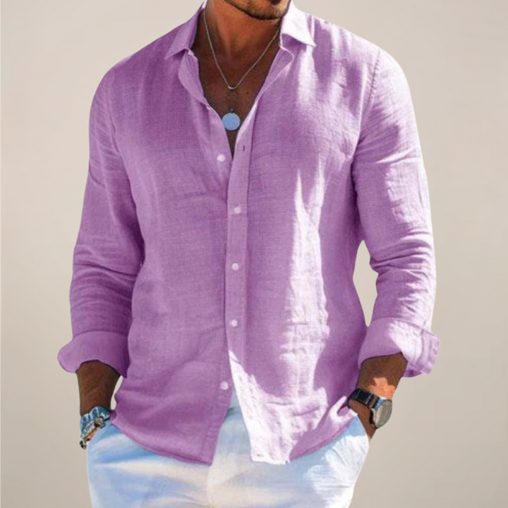 Chemise boutonnee - Violet