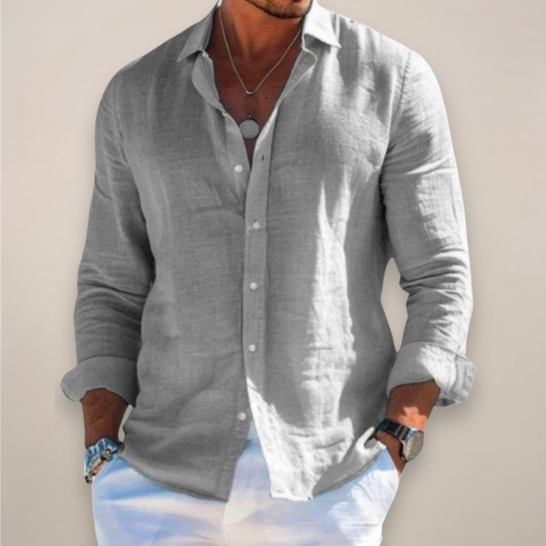 Chemise boutonnee - Gris
