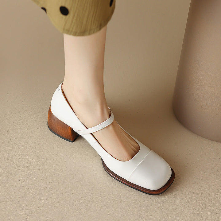 Erel - Escarpins Mary Jane femme à talon bloc