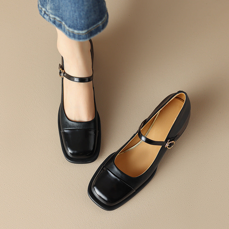 Erel - Escarpins Mary Jane femme à talon bloc