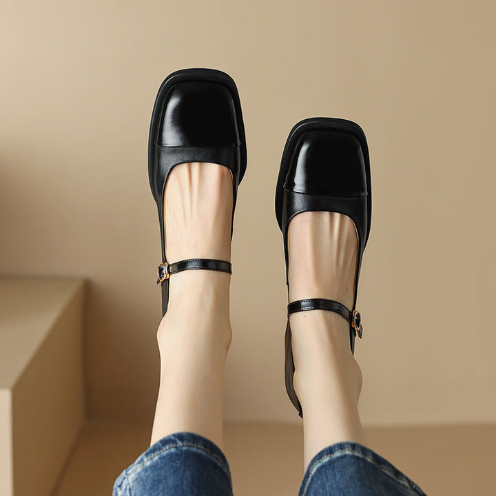 Erel - Escarpins Mary Jane femme à talon bloc
