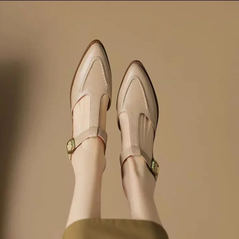 Aurenza - Chaussures femme à boucle et talon bas 4