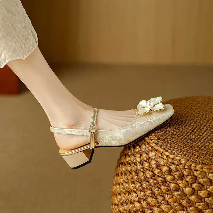 Genine - Escarpins slingback femme à talon bloc 14
