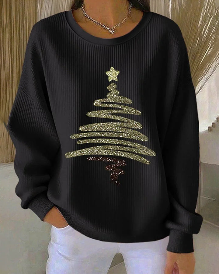Sweat Large Creux Imprimé Noël