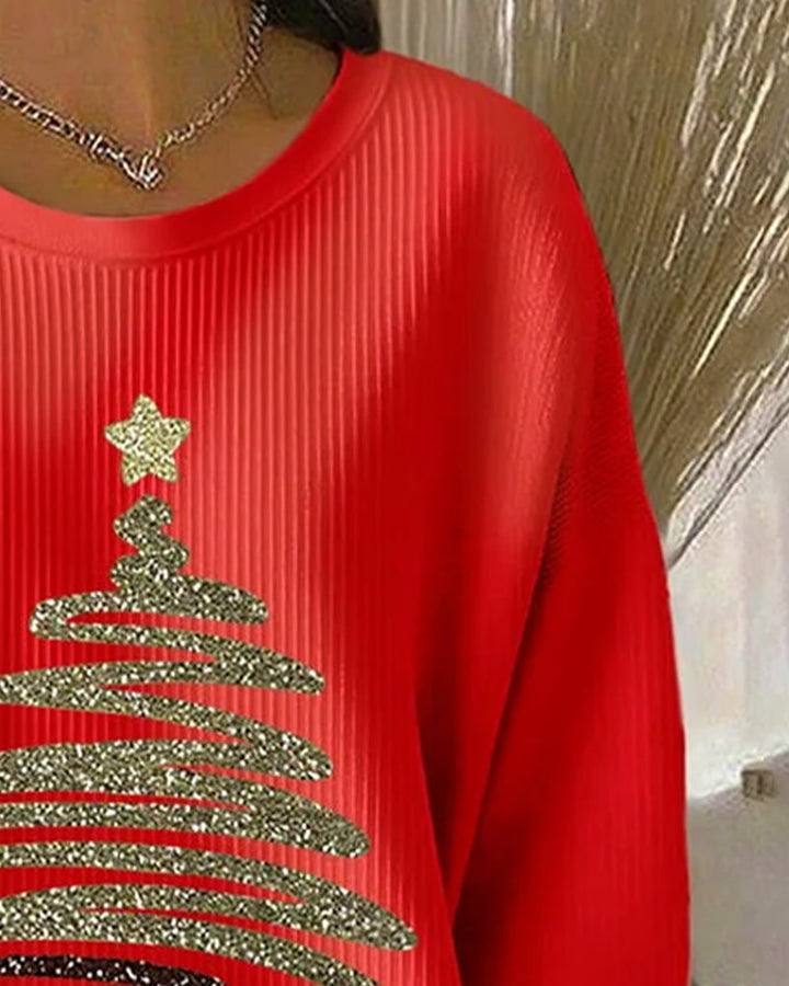 Sweat Large Creux Imprimé Noël