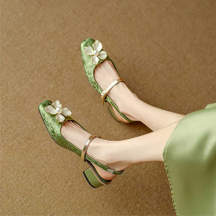 Genine - Escarpins slingback femme à talon bloc 3
