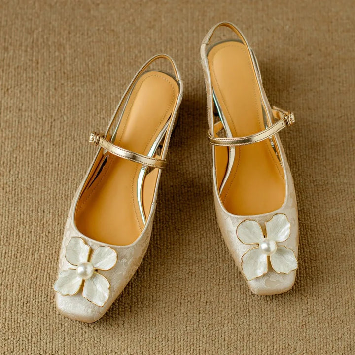 Genine - Escarpins slingback femme à talon bloc 13
