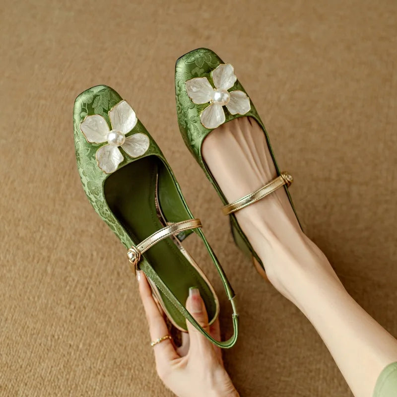 Genine - Escarpins slingback femme à talon bloc 6