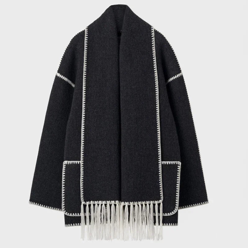 Shaelyn | Veste Écharpe à Devant Drapé pour Femme