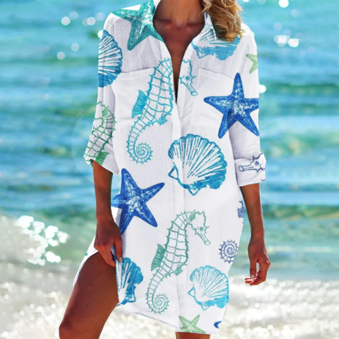 Félicité | Robe chemise tie-dye pour femme