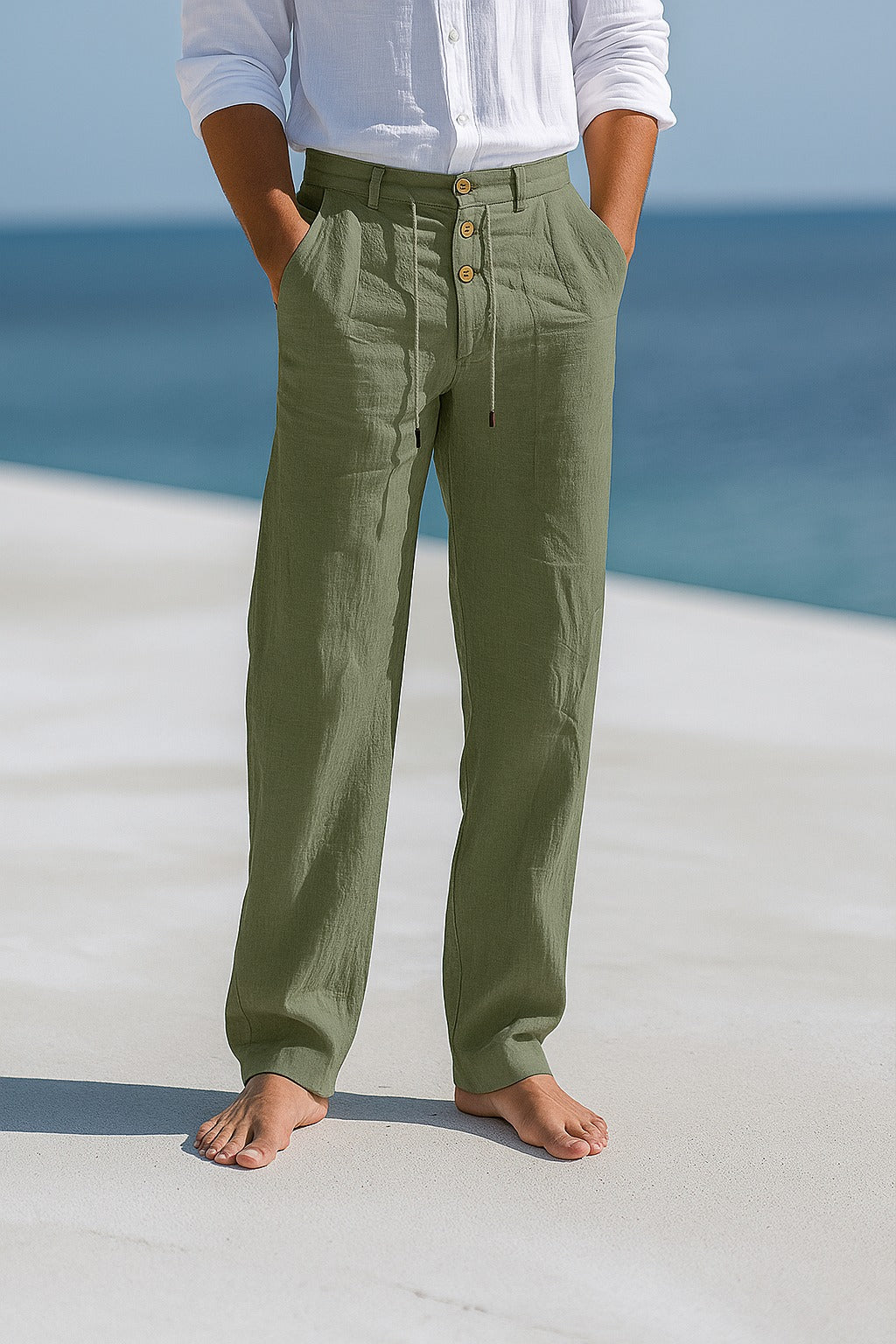 Pantalon d ete - Vert militaire