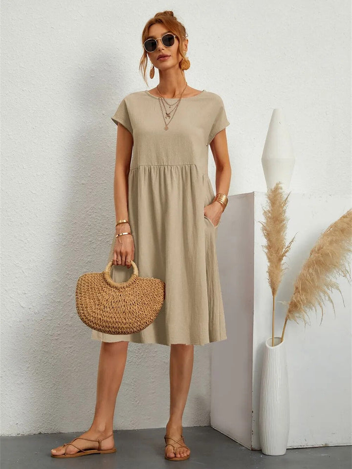 Amina | Robe Drapée Élégante pour Femme