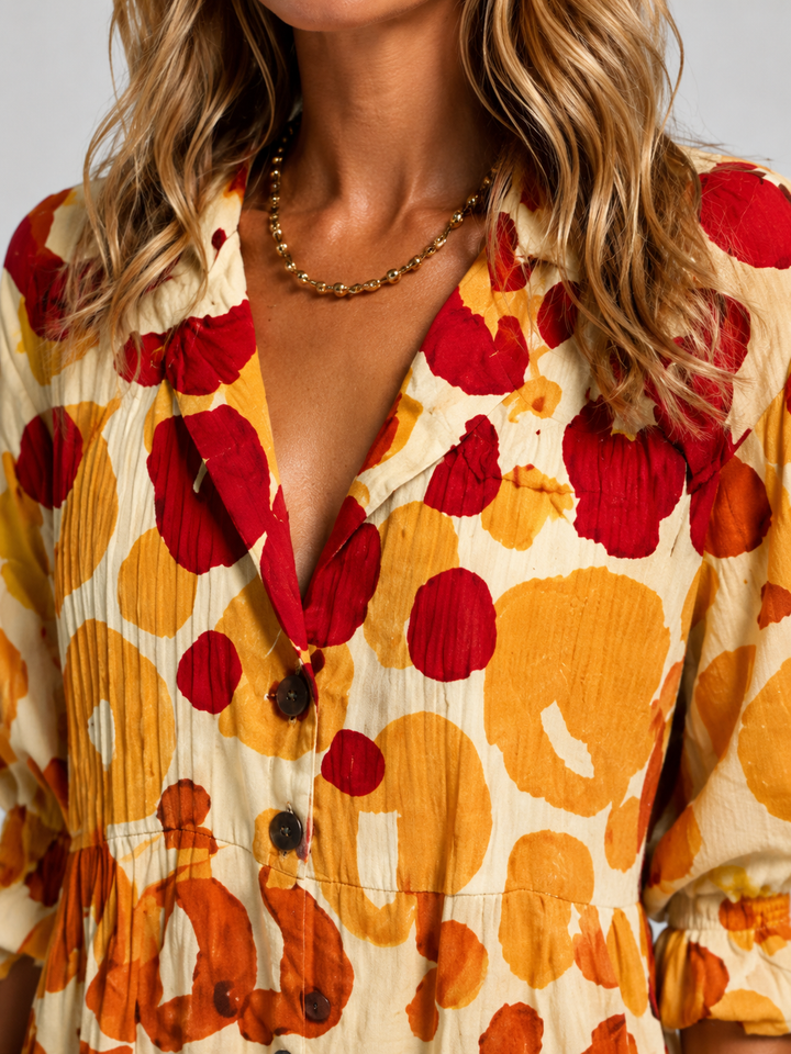 Robe Chemise Imprimée pour Femmes - Coupe Flatteuse Décontractée