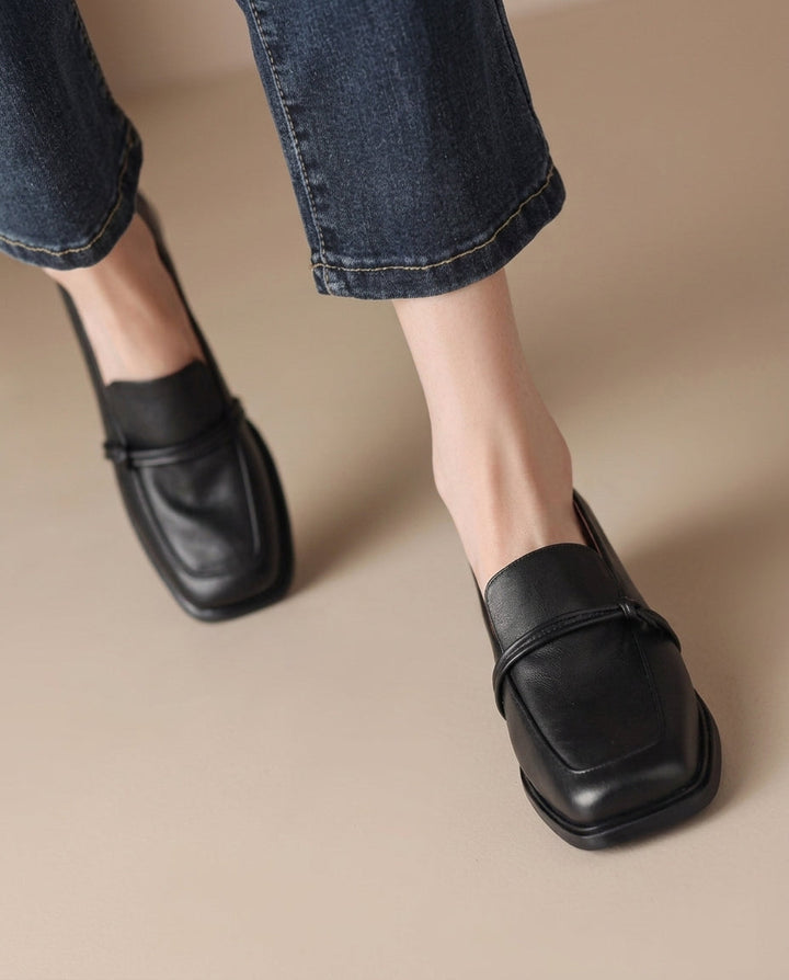 Audrey - Mocassins femme à talon bloc confort