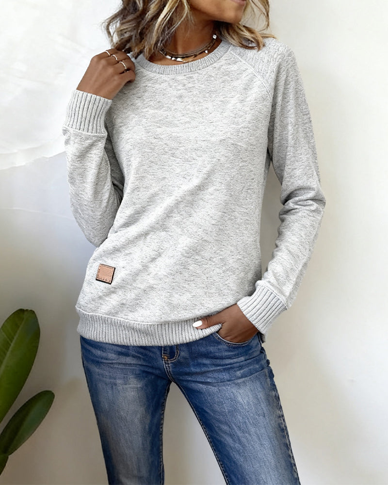 Sweat Décontracté Tendance À Col Rond
