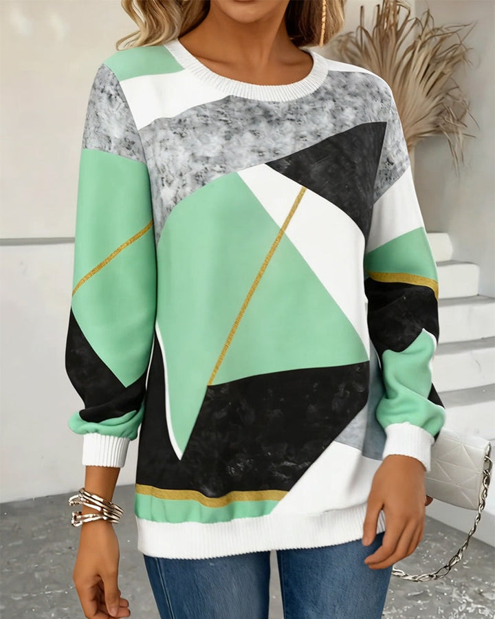 Sweat Tendance Col Rond Imprimé