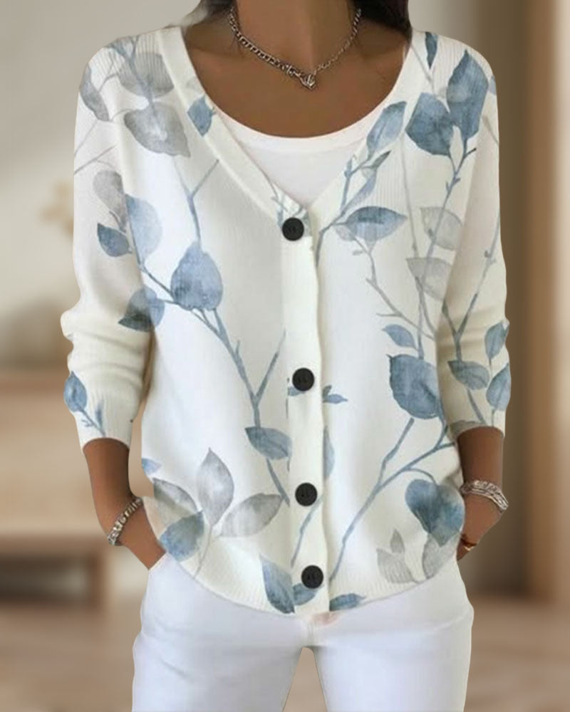 Cardigan Avec Ambiance À Inspiration Botanique