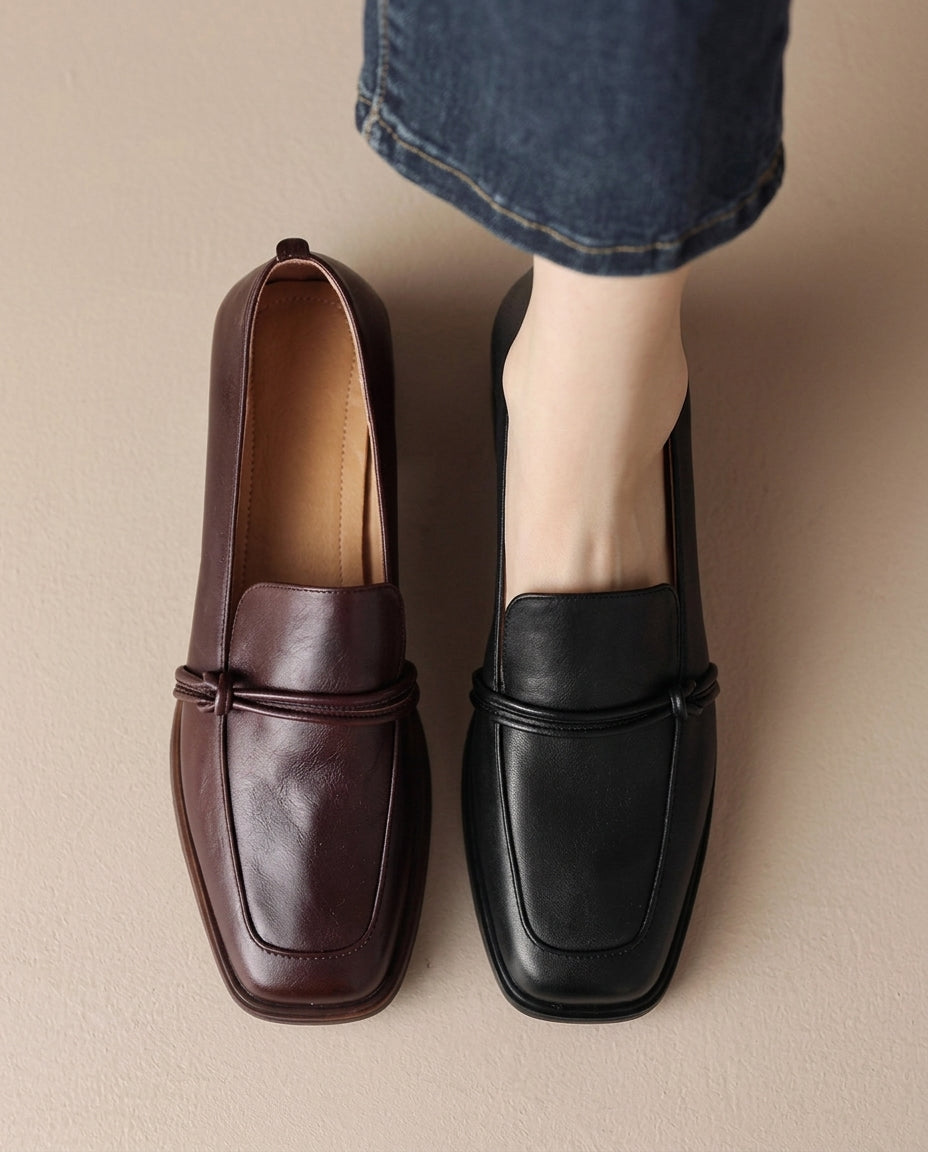 Audrey - Mocassins femme à talon bloc confort