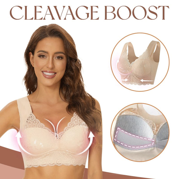 Soutien-Gorge Push Up Sans Couture Sans Armatures En Dentelle