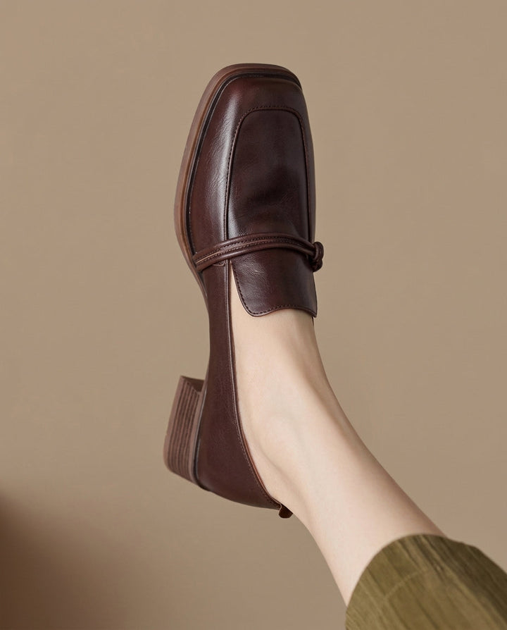 Audrey - Mocassins femme à talon bloc confort