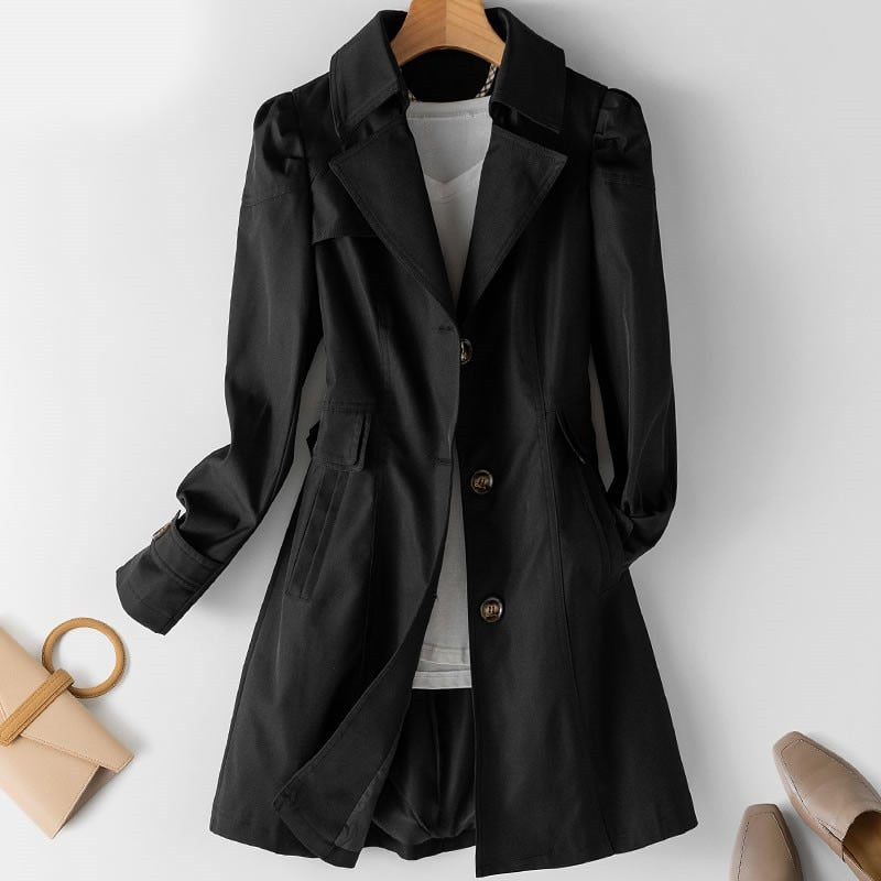 Runa | Manteau trench au style boutonné décontracté pour femme