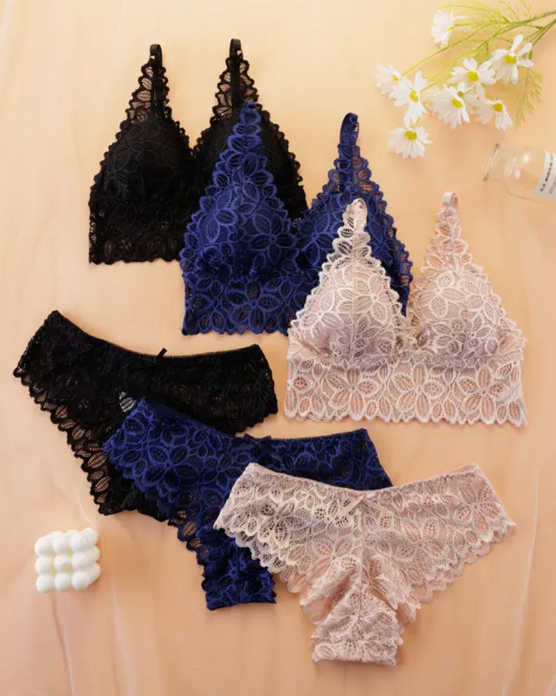 Ensemble De Sous-Vêtements Femme Dentelle Romantique