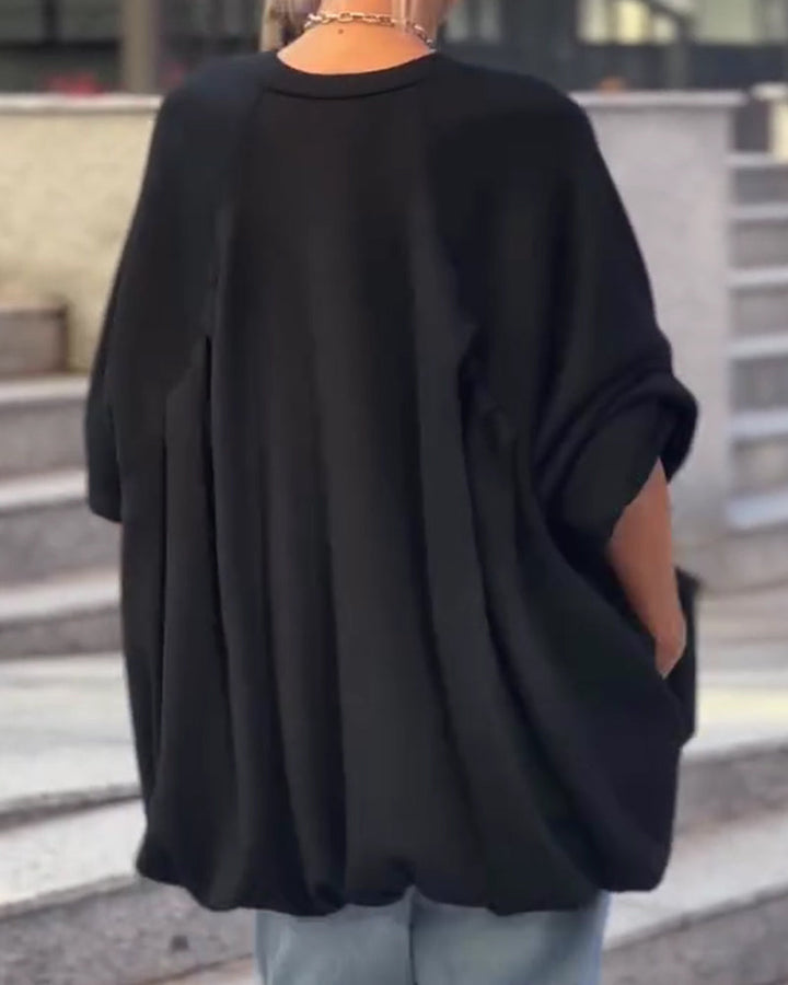 Sweatshirts Uni Loose Irrégulier