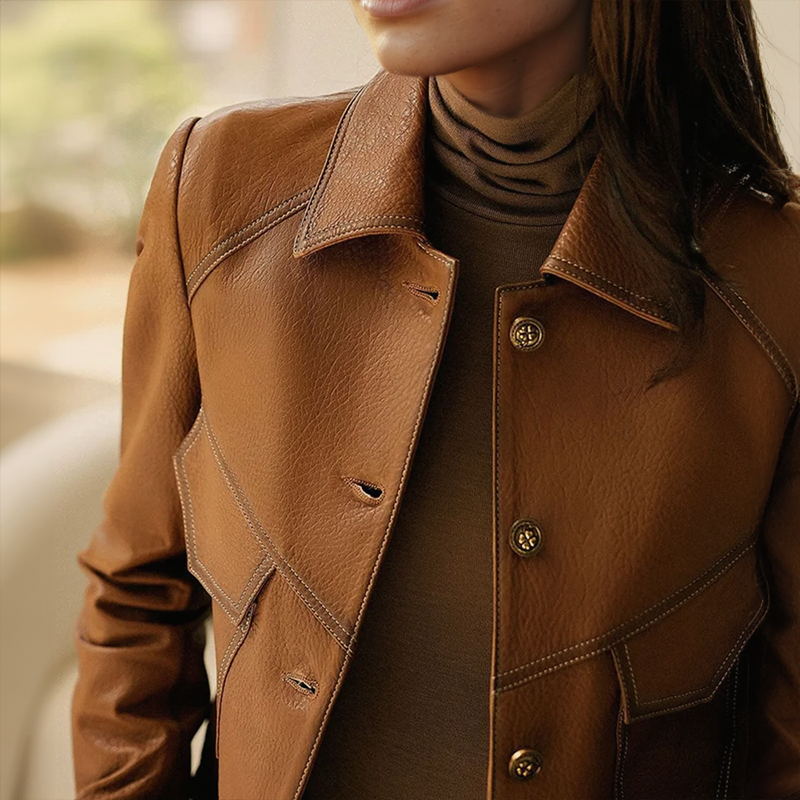 Zyvella | Veste marron élégante pour femme