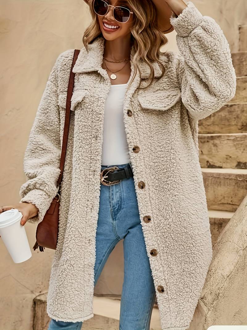 Karina | Manteau en peluche à coupe oversize pour femme