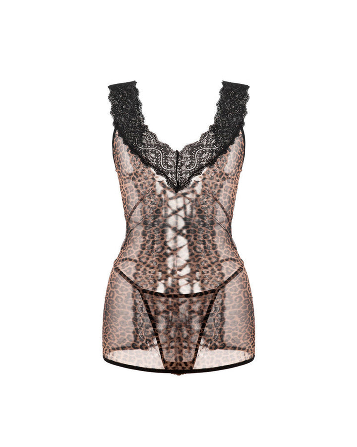 Chemise de Nuit Sexy Bretelles Dentelle