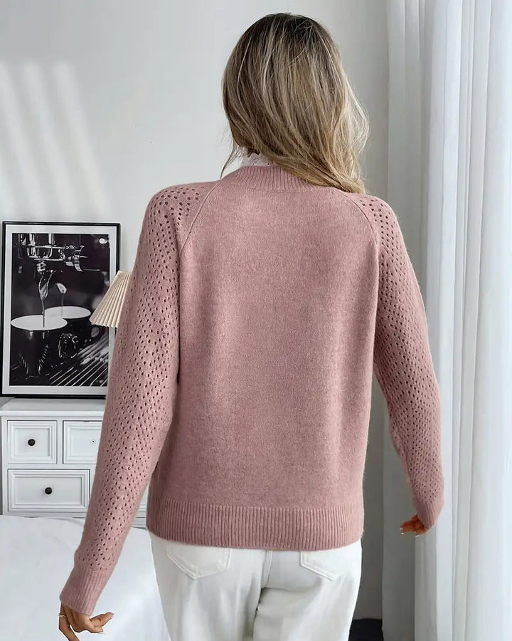 Pull Élégant Volant Creux Bordure