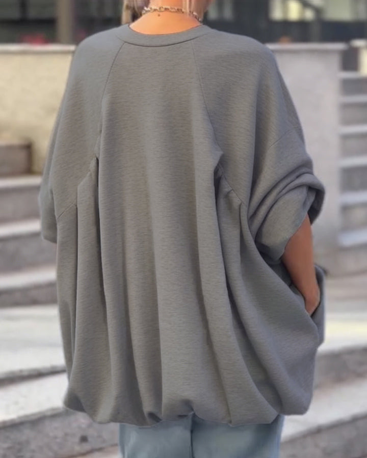 Sweatshirts Uni Loose Irrégulier