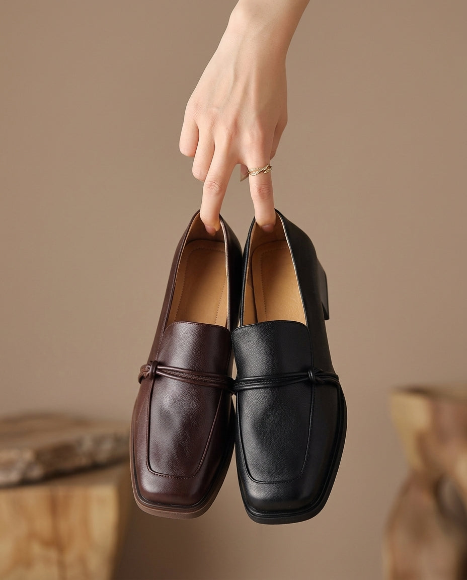 Audrey - Mocassins femme à talon bloc confort