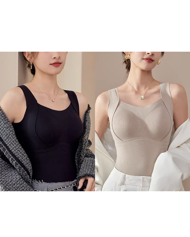 Bra Femmes Maillots De Corps Thermiques Avec Intégré