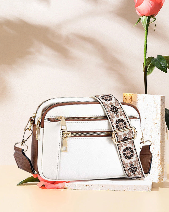 Sac bandoulière zippé multifonctionnel