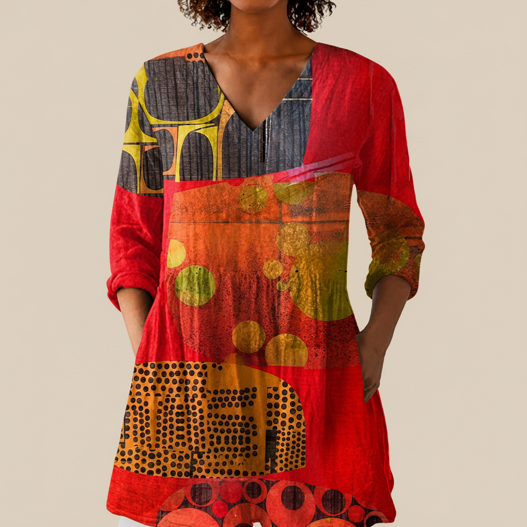 Skylar - Blouse longue imprimée